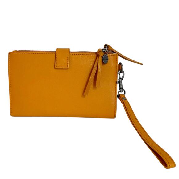 Lucky Brand Handbags - Lucky Brand Rayla Phone Wallet Leather Saffron